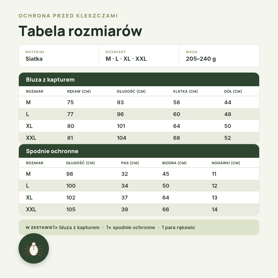 Zulevo™ Kombinezon przeciw kleszczom